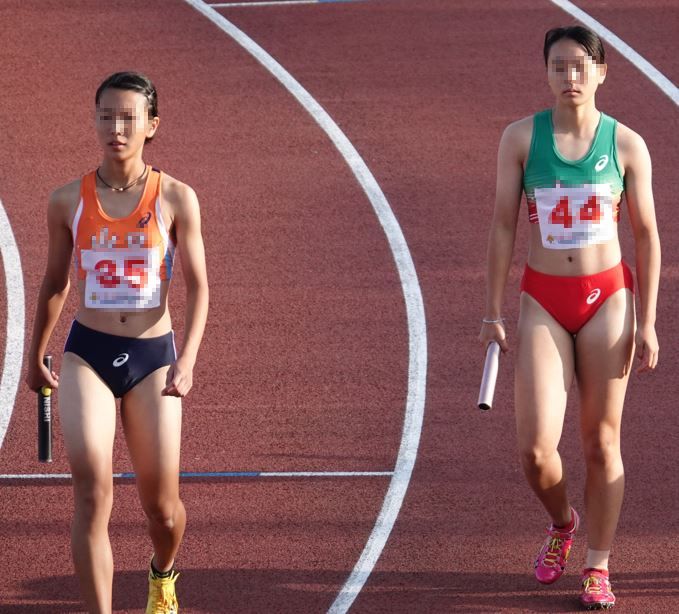 陸上女子コレクションVol.177　4×100mR　02　R1　いきいき茨城ゆめ国体　地元の威信をかけたハイレグブルマ　山口県代表　大分県代表　山中日菜美　DENSO　立命館大学　滋賀県青色アシックスレーシングショーツ