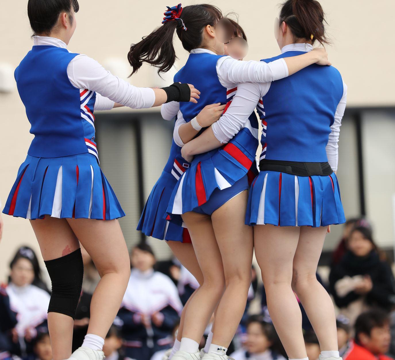 【再販】★フルサイズ写真★　チアフォトグラフ　超薄手透け透けイエローアンスコハイキック！　S05-A coolboy　名古屋市立若宮商業高等学校　バトン部　黄色ブルマ透け　インナーショーツ　はみパン