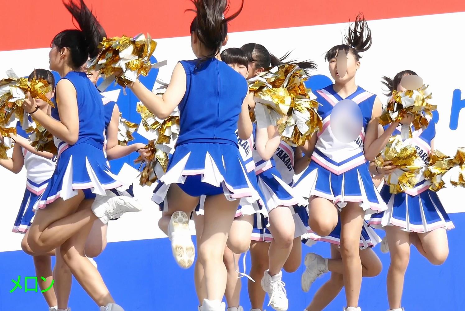 祭りだチア vol.79 【4K】 可愛すぎます！Kバトン続編 チアダンスも素敵です！　メロン 高木学園女子高等学校　バトントワリング部　ハイキックラインダンス　青色アンスコ　ブルマ型アンダースコート　まん肉丸見え開脚　股割　大開脚 
