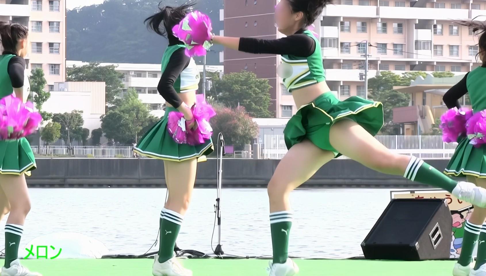 祭りだチア vol.99 夏祭り、涼しげな腹出しセクシー衣装に豪快ハミP!! Kチアダンス メロン 神奈川県立金沢総合高等学校. D☆FREAKS 高校チア ラインダンス はみパン ハミぱんチア ハイキック