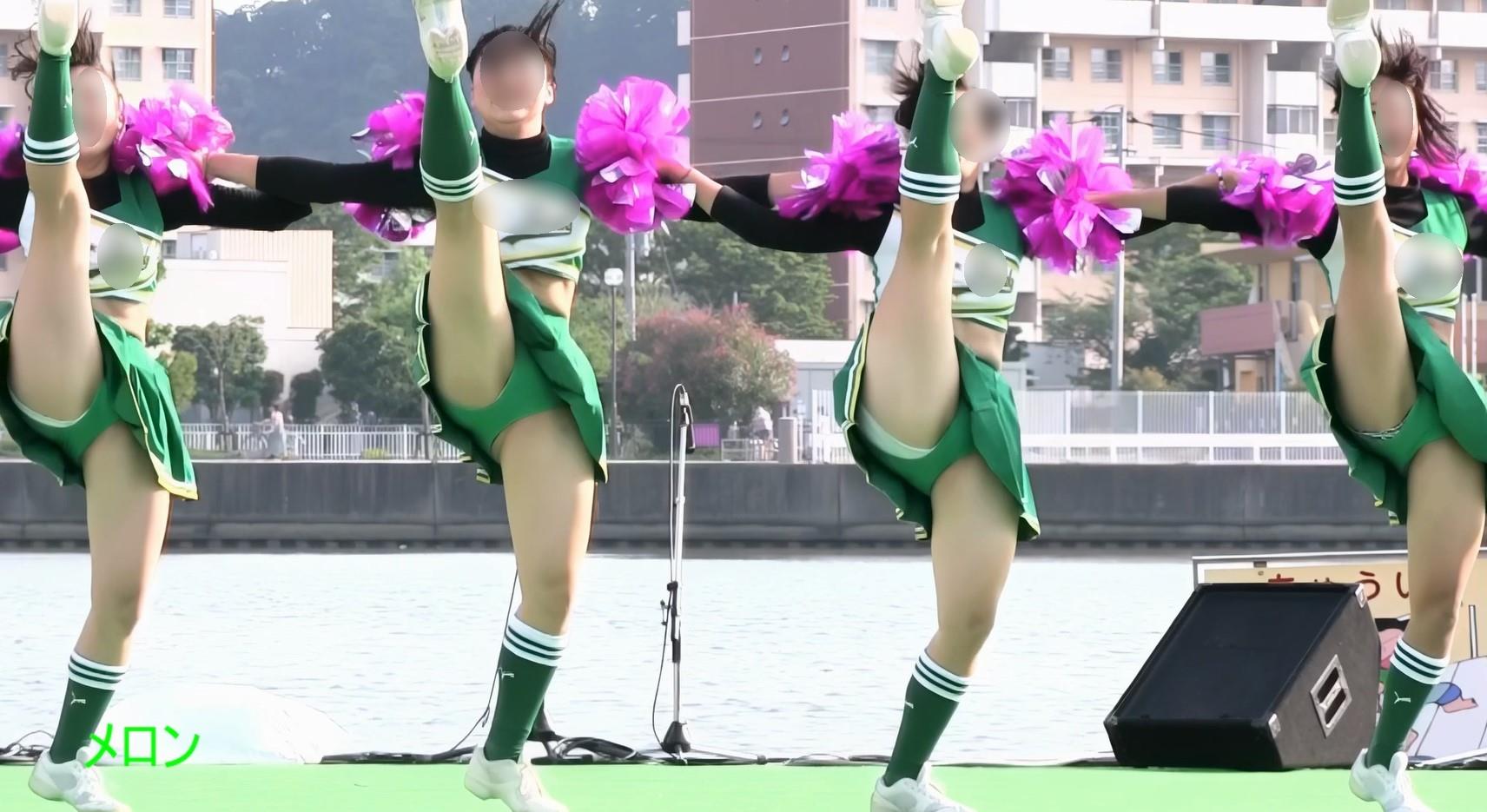 祭りだチア vol.99 夏祭り、涼しげな腹出しセクシー衣装に豪快ハミP!! Kチアダンス メロン 神奈川県立金沢総合高等学校. D☆FREAKS 高校チア ラインダンス はみパン ハミぱんチア ハイキック