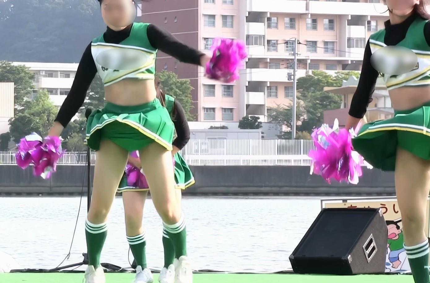 祭りだチア vol.99 夏祭り、涼しげな腹出しセクシー衣装に豪快ハミP!! Kチアダンス メロン 神奈川県立金沢総合高等学校. D☆FREAKS 高校チア ラインダンス はみパン ハミぱんチア ハイキック
