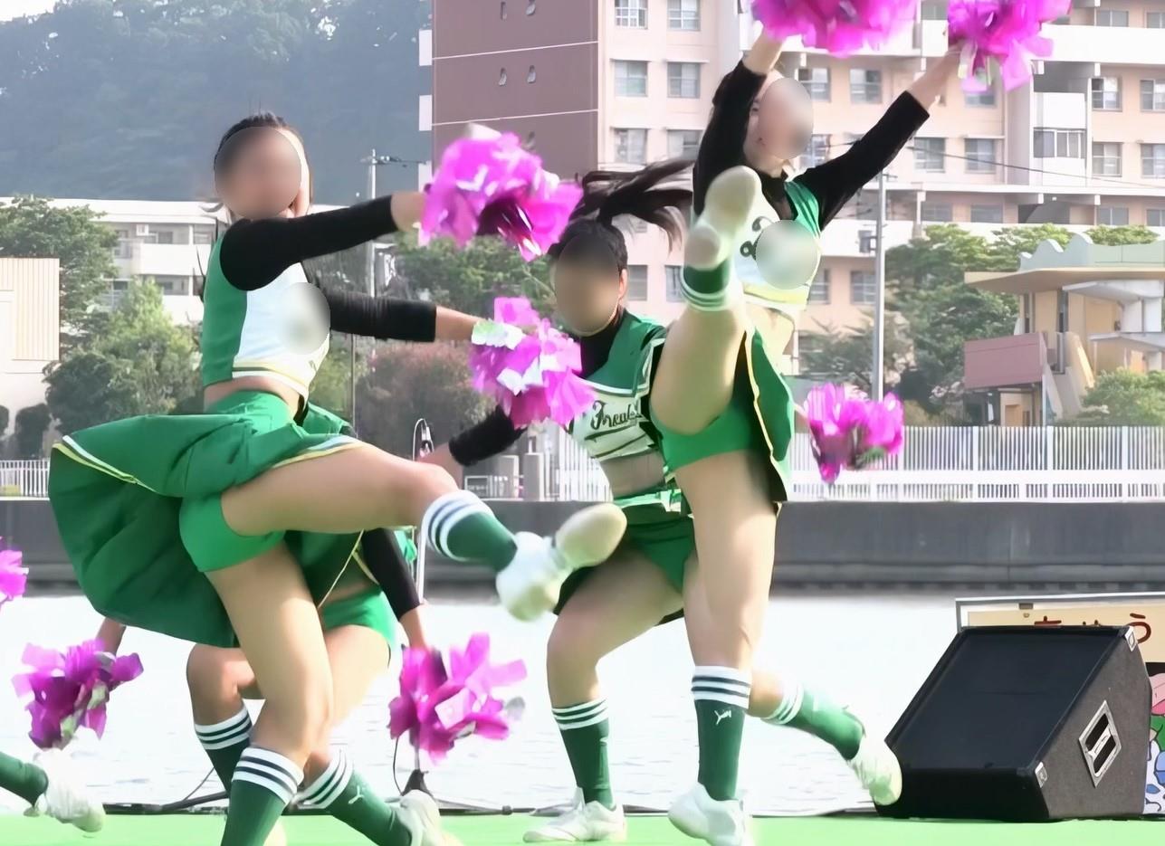 祭りだチア vol.99 夏祭り、涼しげな腹出しセクシー衣装に豪快ハミP!! Kチアダンス メロン 神奈川県立金沢総合高等学校. D☆FREAKS 高校チア ラインダンス はみパン ハミぱんチア ハイキック