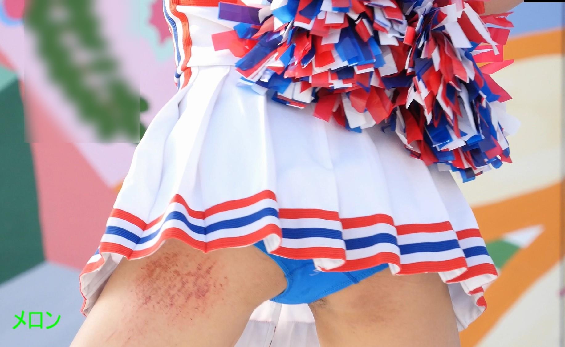 祭りだチア vol.106 【4K】 ほんわかした愛嬌あるお嬢さん続編 まさかの二人目、衝撃のハミGハイキック！ 応援団JDチア メロン　大阪市立大学チアリーディング　ハミ毛チア　ブルマ型アンスコ　超ミニスコート　ハイキック　ターン　ハミ毛ハイキック