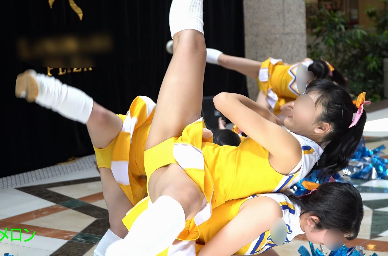 祭りだチア vol.114 【4K】 黄色アンスコ最強！駆け足する姿が可愛すぎてキュンです！Kバトン メロン　側転　ブルマ型アンスコ