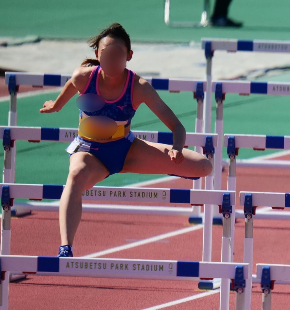 2022 ハイレグ美女JD100Mハードル選手 Moe 2400万画素 ハードルブルマYOSHU 天理大学女子陸上部 OSHU 豫洲短板産業株式会社 中司 菜月 スレンダーハイレグ