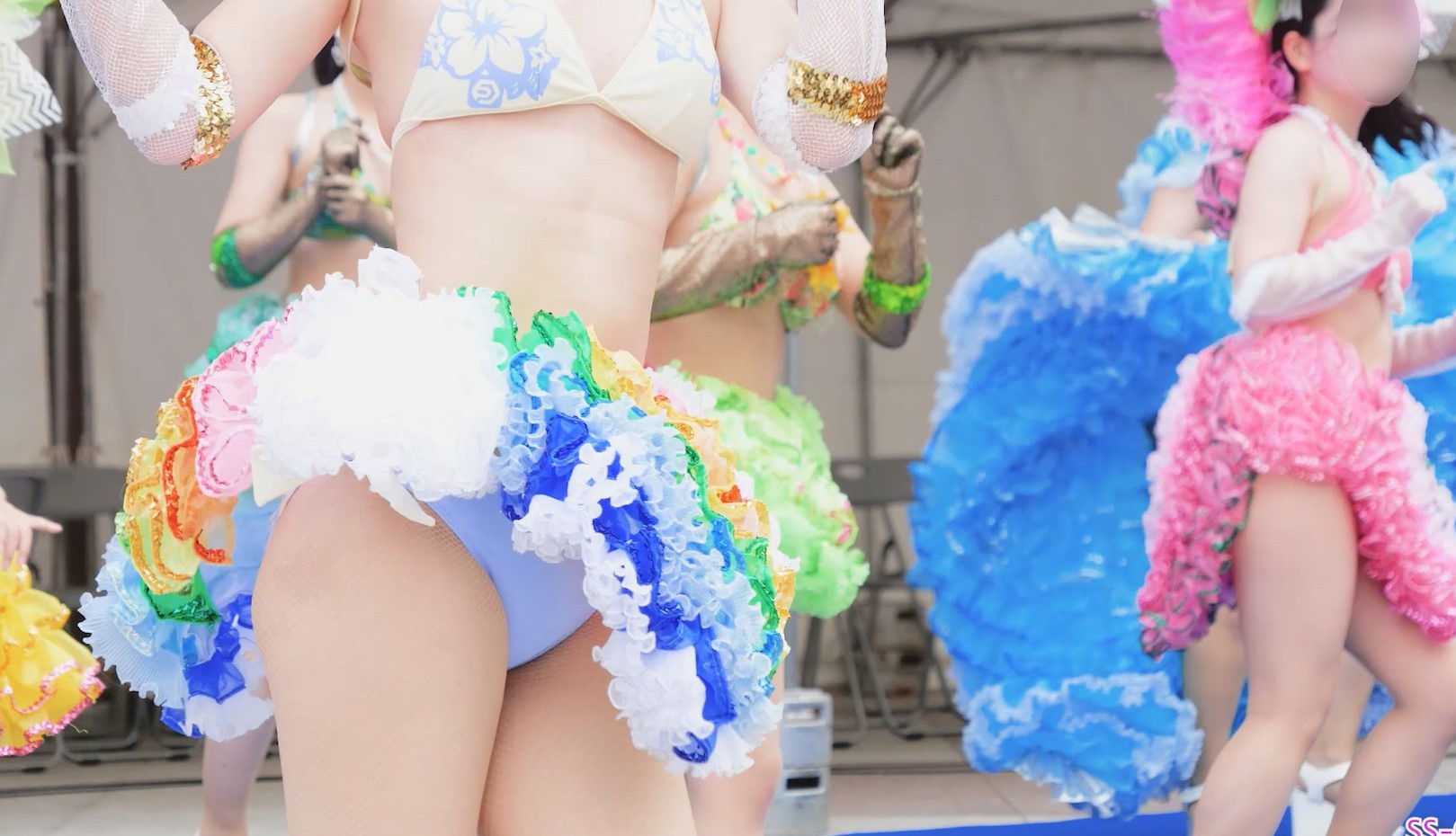 動画だよ！セクシーサンバ #63 すぺすぽ ビキニサンバダンサー　小学生女子ダンサー　ハイキック　ビキニインナーショーツ　ハミぱんビキニ