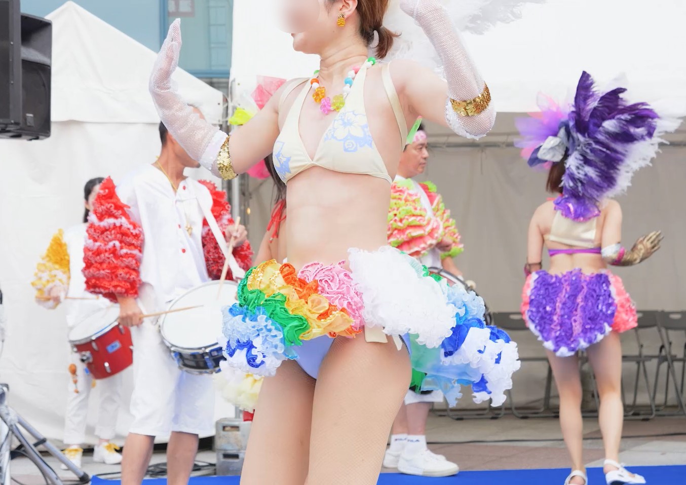 動画だよ！セクシーサンバ #63 すぺすぽ ビキニサンバダンサー　小学生女子ダンサー　ハイキック　ビキニインナーショーツ　ハミぱんビキニ