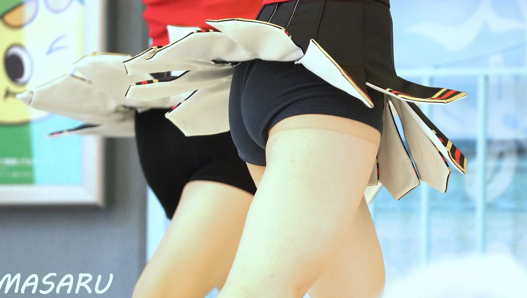 秘密のチア Vol.95～マイナーチアのセクシーな魅力満載！～ MASARU スパッツ　ハミぱん　はみパン　BLAZING STAR チア　黒スパッツ　側転　ターン　ハイキック