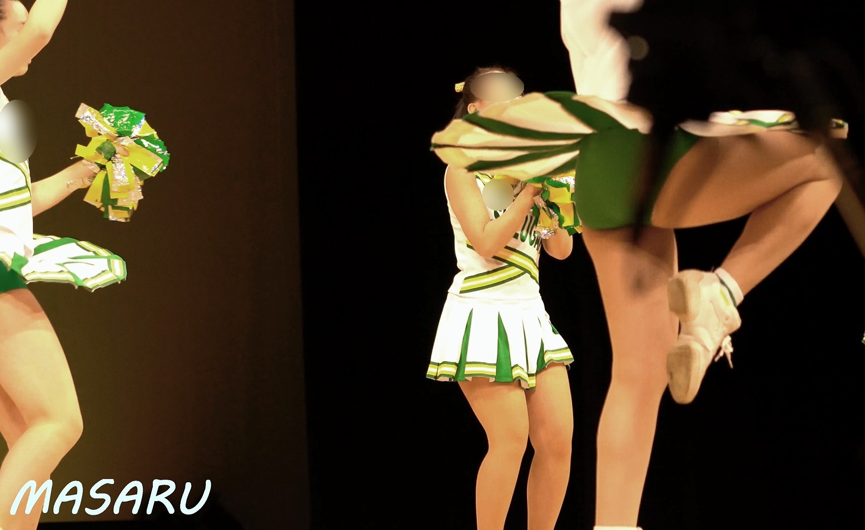 秘密のチア Vol.98～硬派で気合入ってますがバッチリ魅せます！押忍！～ MASARU SHIZUGAKU　静岡学園チアリーディング部　ターン　ハミぱんチア　ハイキック　ブルマ型アンスコ　生足チア