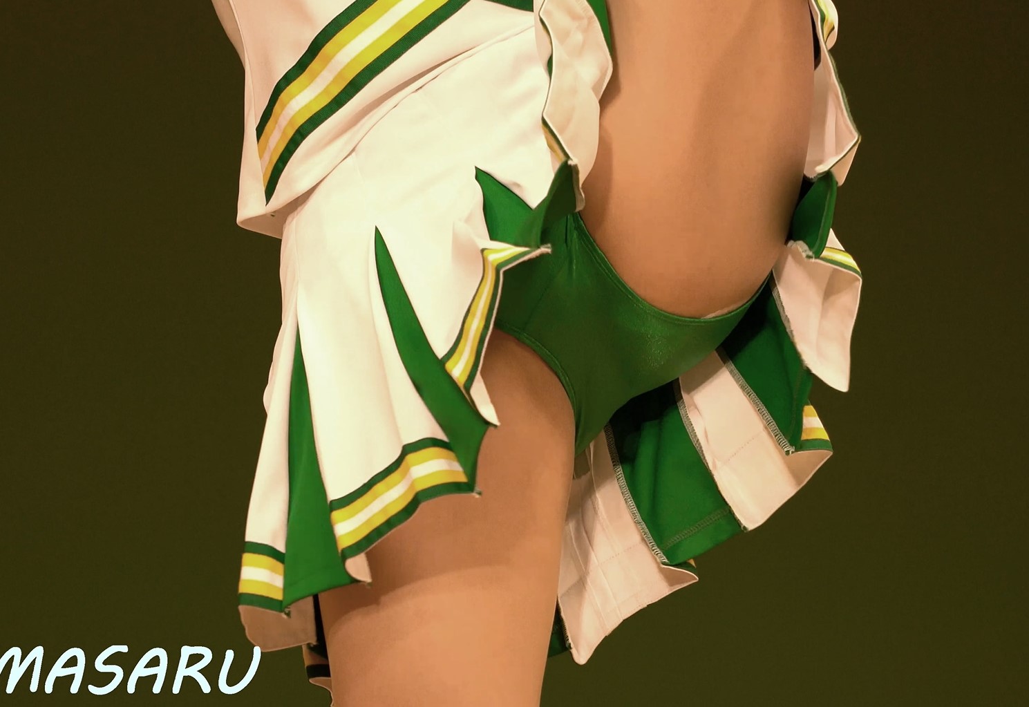 秘密のチア Vol.98～硬派で気合入ってますがバッチリ魅せます！押忍！～ MASARU SHIZUGAKU　静岡学園チアリーディング部　ターン　ハミぱんチア　ハイキック　ブルマ型アンスコ　生足チア