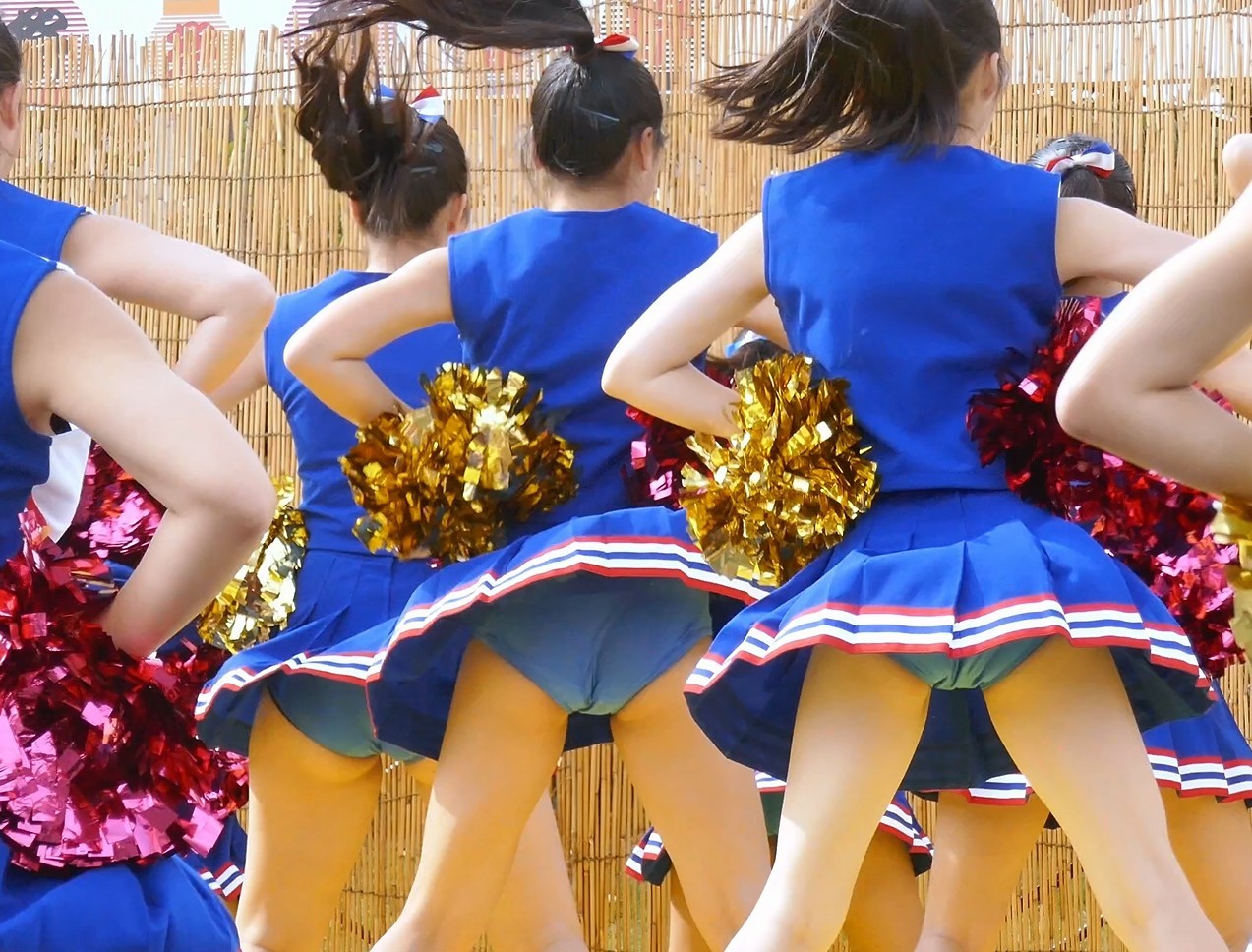 祭りだチア vol.121 【4K】 接近戦!アンスコどアップ!?近すぎて収まりきれません Kチアダンス メロン 大府高校チアリーディング 至近距離チア 生脚チア ハイキック