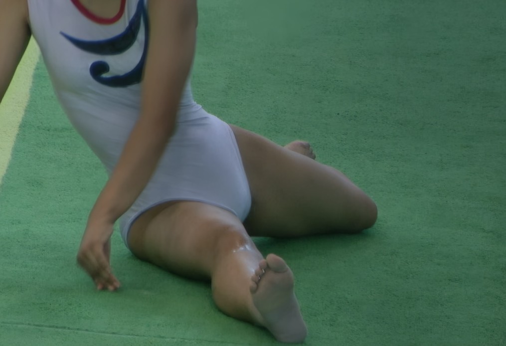 【再販】体操競技Vol.30 ～白いレオタード～ アクション★ビデオ　白色レオタード　インナー透け　ハイレグレオタード　低身長女子