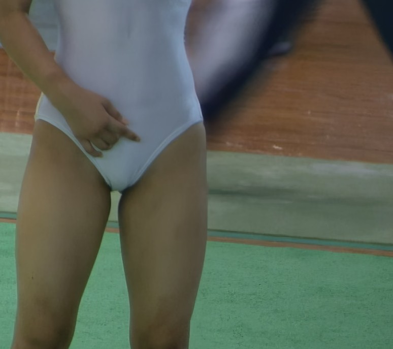 【再販】体操競技Vol.30 ～白いレオタード～ アクション★ビデオ　白色レオタード　インナー透け　ハイレグレオタード　低身長女子