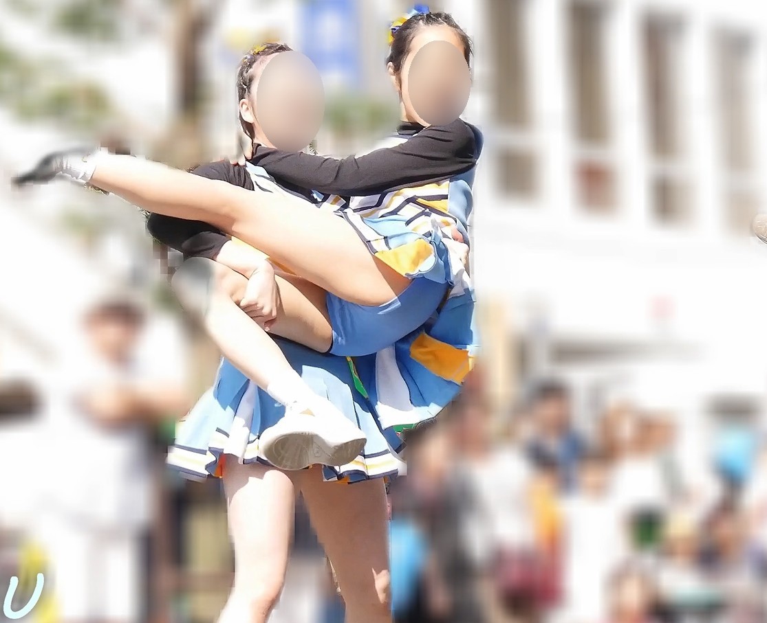 秘密のチア Vol.103～遂に発見！幻の水色アンスコチア！～ MASARU　インナーはみ出し　生パンツチア　女子高生チア　ハイキック　ターン　はみパンチア