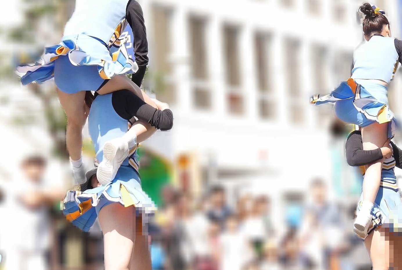 秘密のチア Vol.103～遂に発見！幻の水色アンスコチア！～ MASARU　インナーはみ出し　生パンツチア　女子高生チア　ハイキック　ターン　はみパンチア