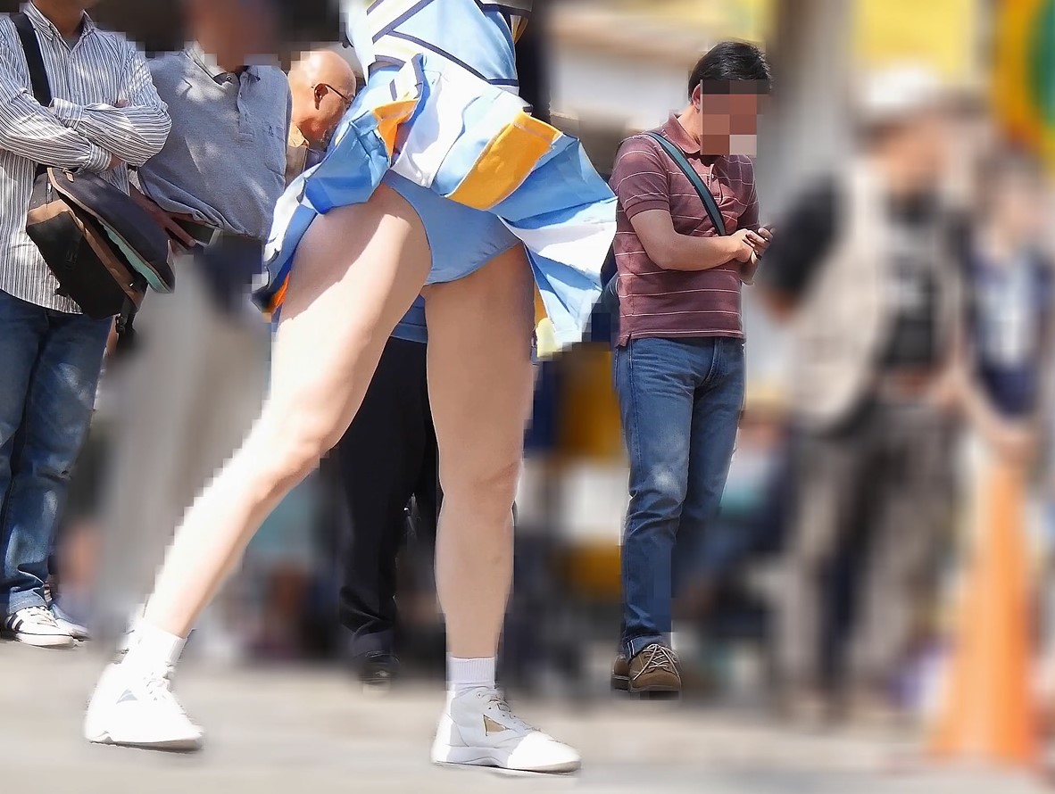 秘密のチア Vol.103～遂に発見！幻の水色アンスコチア！～ MASARU　インナーはみ出し　生パンツチア　女子高生チア　ハイキック　ターン　はみパンチア